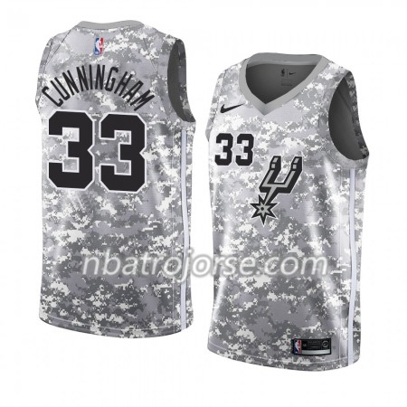 Män San Antonio Spurs Tröja Dante Cunningham 33 2018-19 Nike Grå Swingman